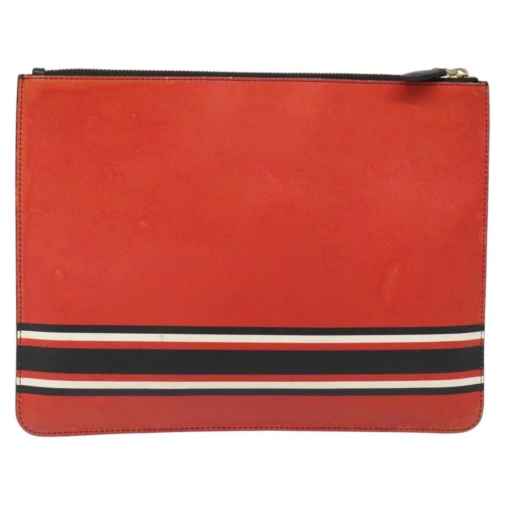 Givenchy Leather Star Clutch Bag Red
